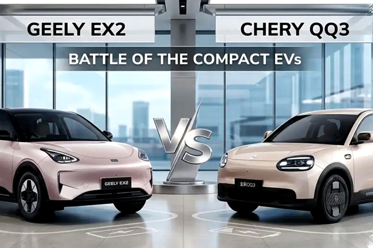 Komparasi Geely EX2 vs Chery QQ3 EV, Adu Kuat Mobil Listrik Compact China